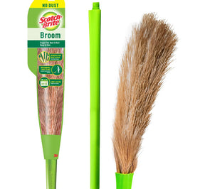 Scotch-Brite No-Dust Broom, Long handle, Easy floor cleaning (Multi-use)